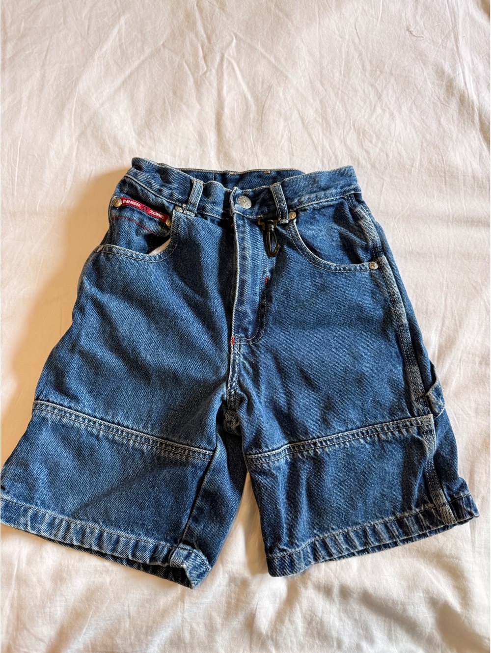 Vintage 90s Y2K Inner zone baggy skater blue jean denim shorts Jorts size 7